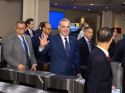 El presidente Abinader llega a la sede de la ONU