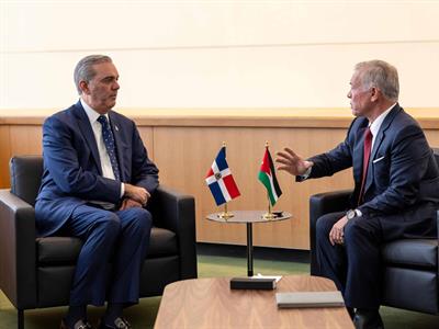 Abinader se reúne con el Rey de Jordania en la Asamblea de la ONU